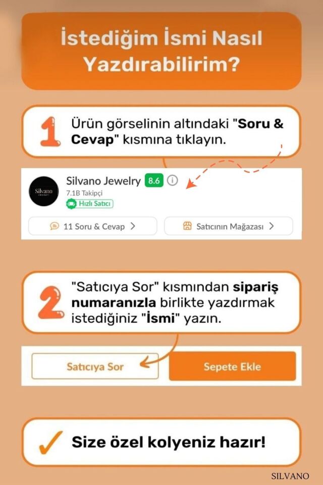 925 Ayar Gümüş Isimli Anne Bebek Kolyesi Gold - Tek Ebat