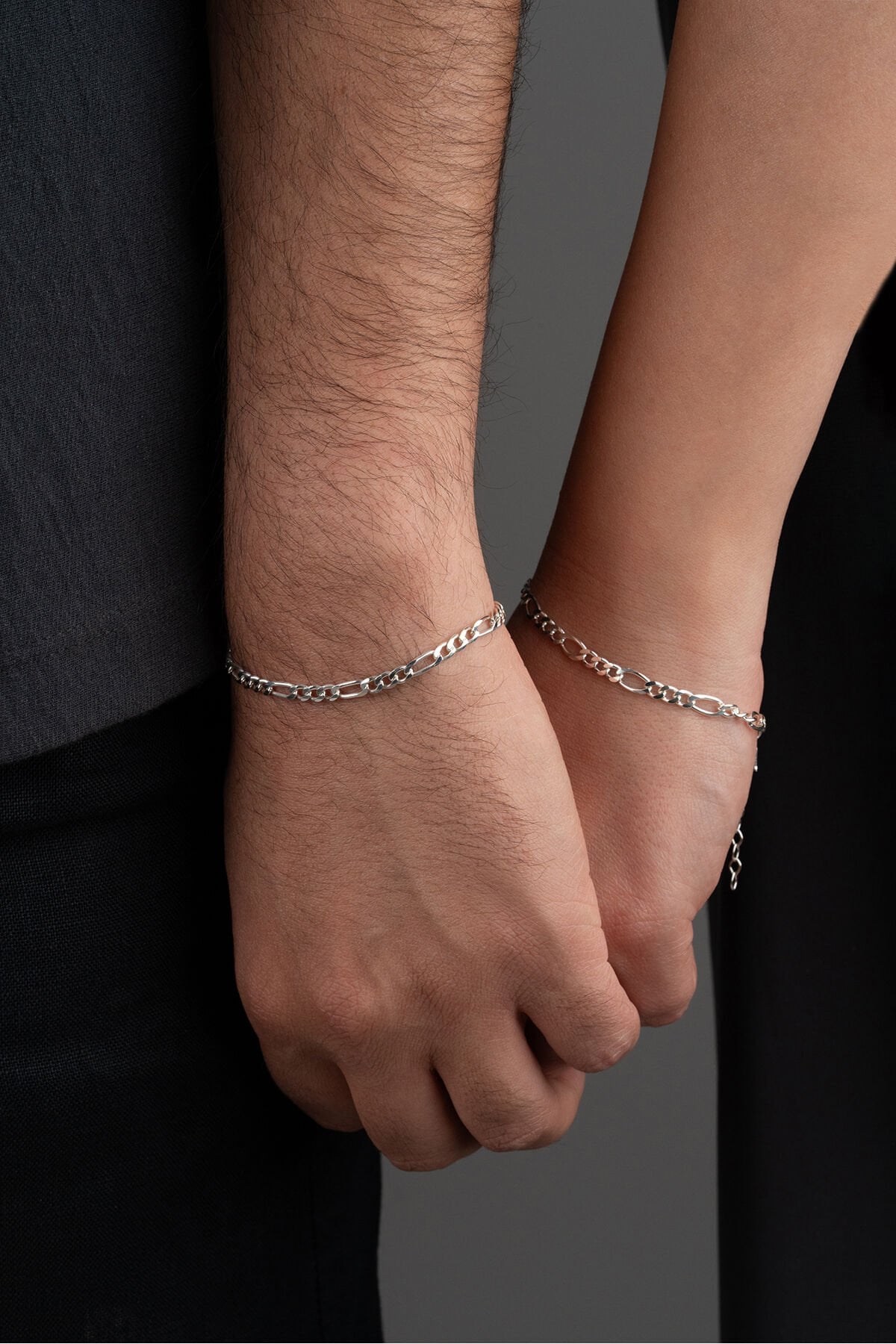 925 Ayar Gümüş Kişiye Özel Harfli Çift Bileklik Çok Renkli - Tek Ebat