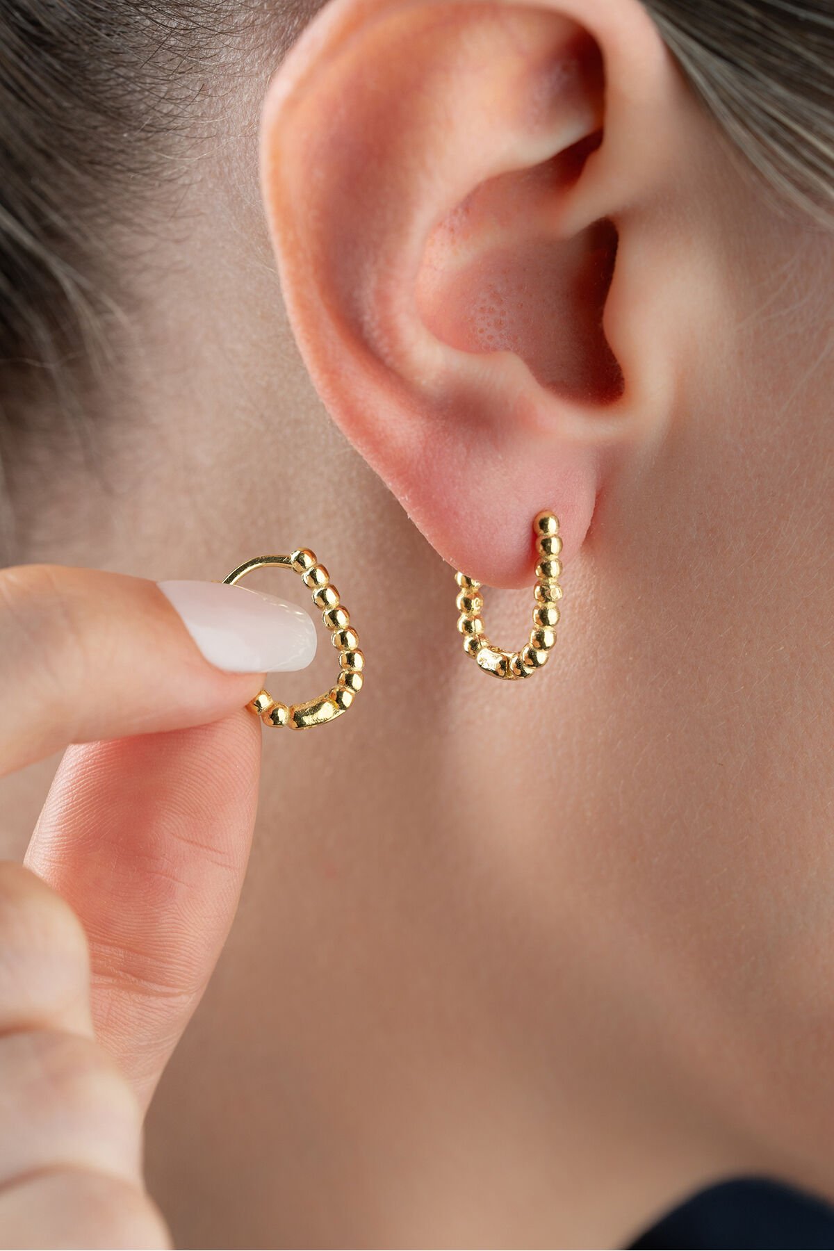 925 Ayar Gümüş Trend Küpe Gold