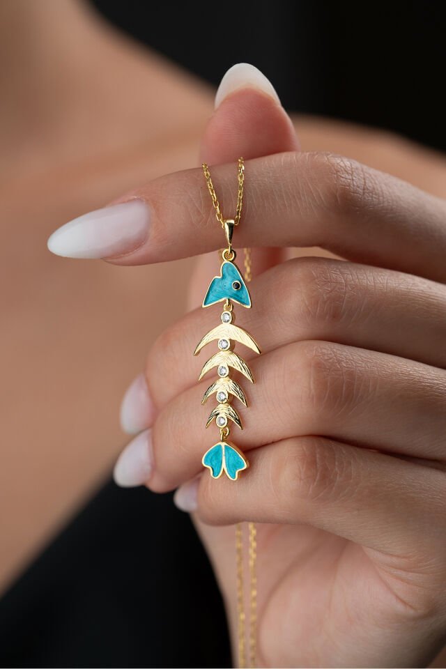 925 Ayar Gümüş Balık Kolye