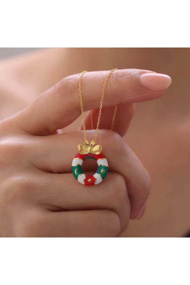 925 Ayar Gümüş Noel Charm Kolye