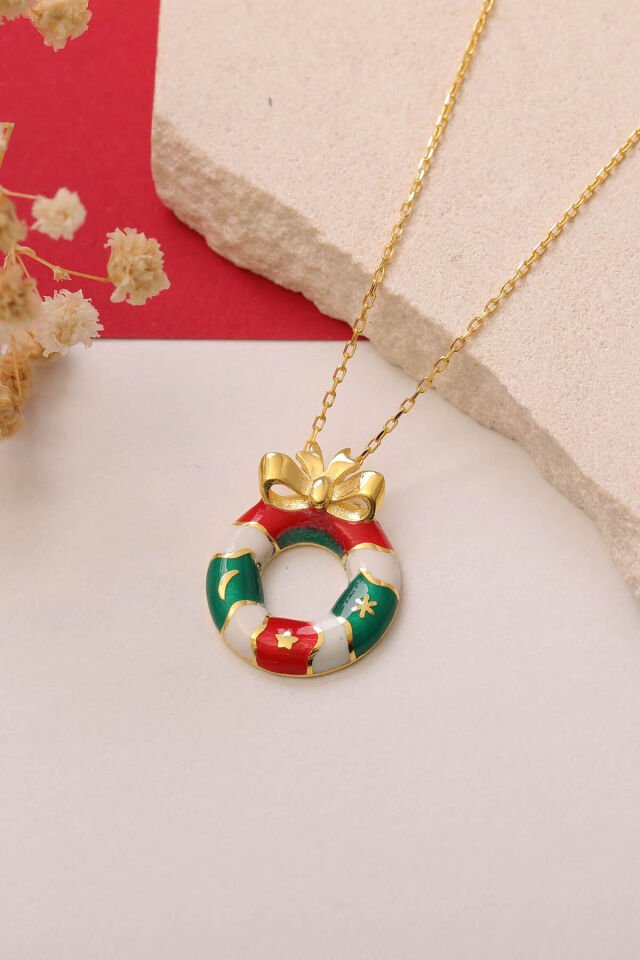 925 Ayar Gümüş Noel Charm Kolye