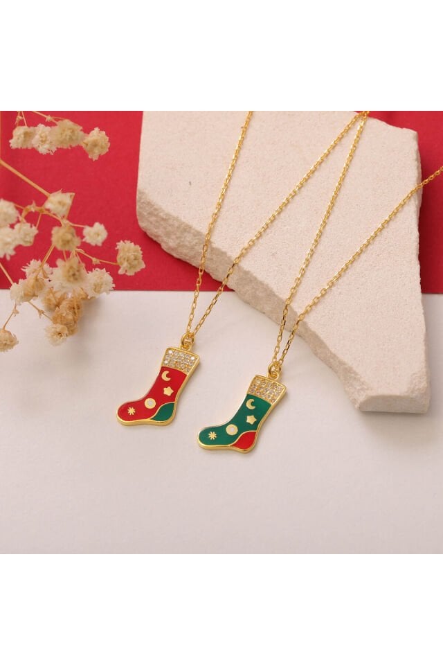 925 Ayar Gümüş Noel Charm Kolye