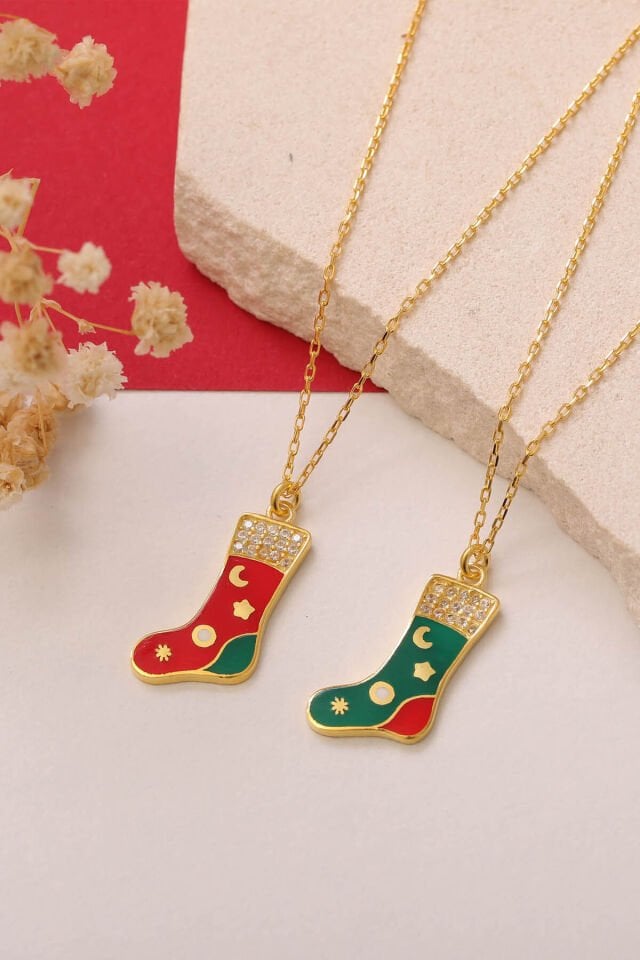 925 Ayar Gümüş Noel Charm Kolye