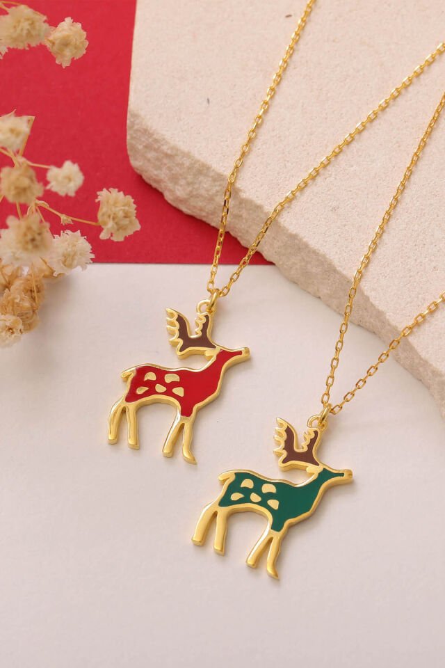 925 Ayar Gümüş Noel Charm Kolye