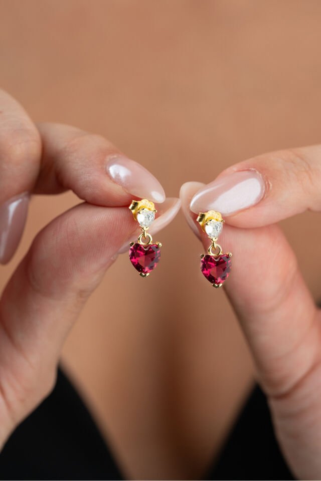 925 Ayar Gümüş Kap Taşlı Küpe