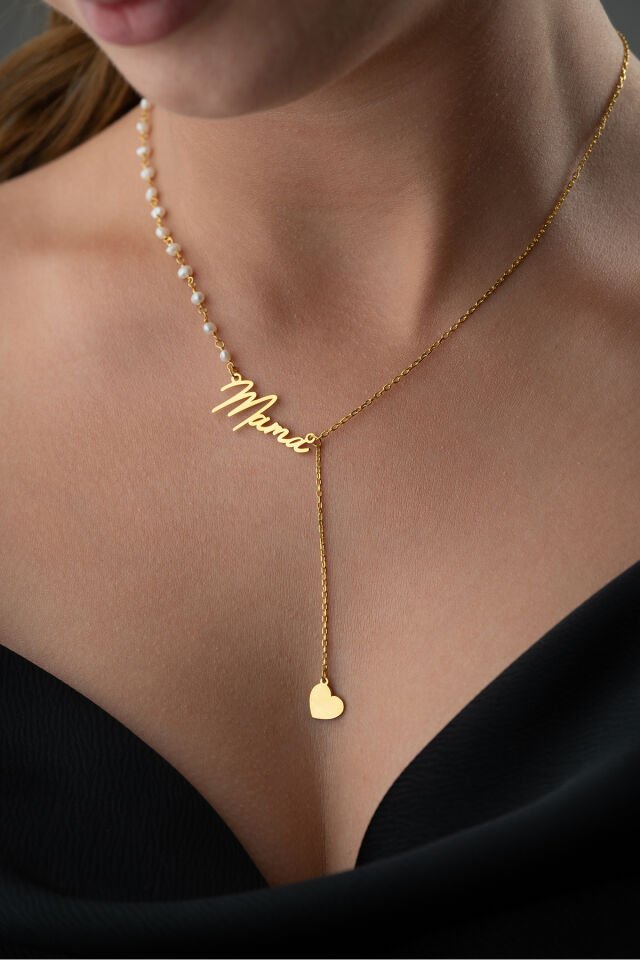 925 Ayar Gümüş Kişiye Özel İncili İsim Kolye