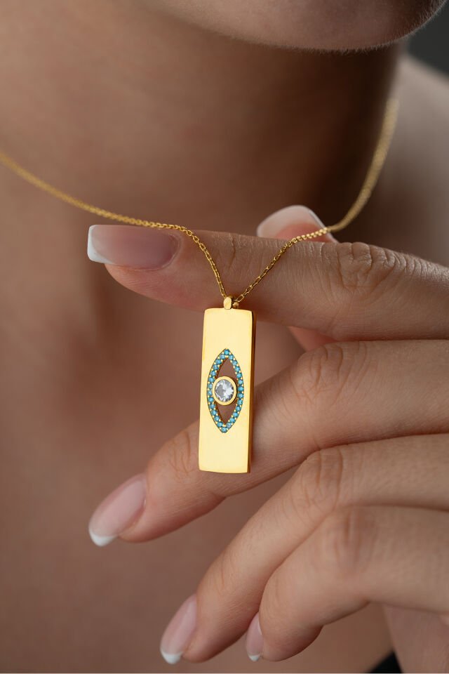 925 Ayar Gümüş Göz Model Kolye