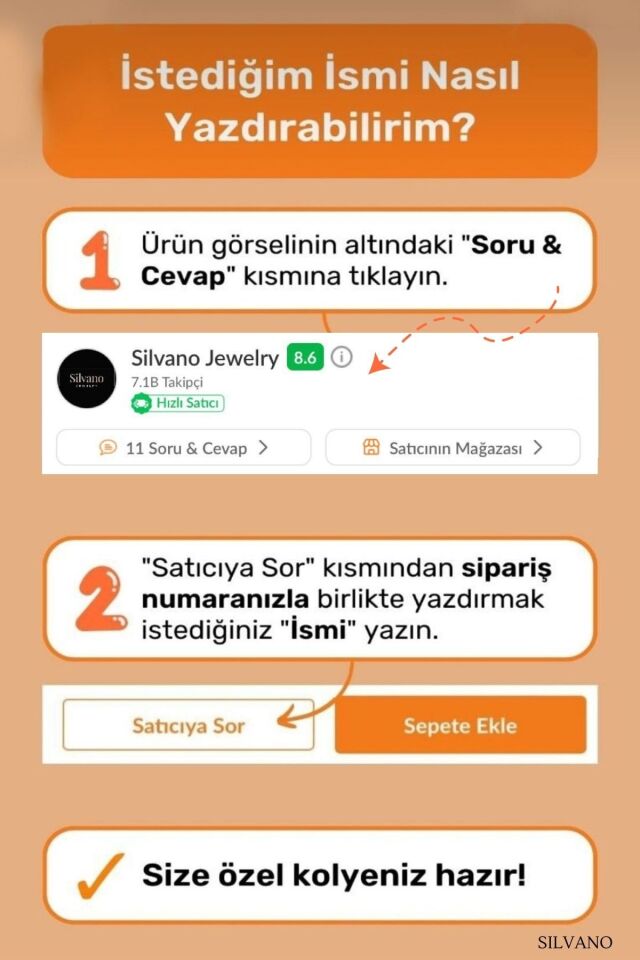 925 Ayar Gümüş Isimli Motifli Ay Yıldız Kolye Gold - Tek Ebat