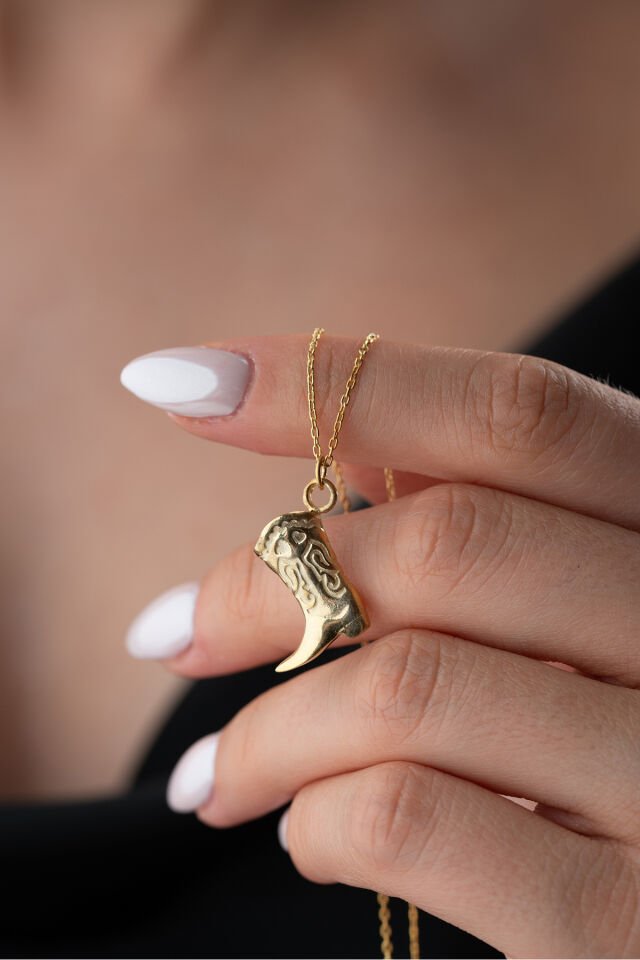 925 Ayar Gümüş Kovboy Çizmesi Kolye