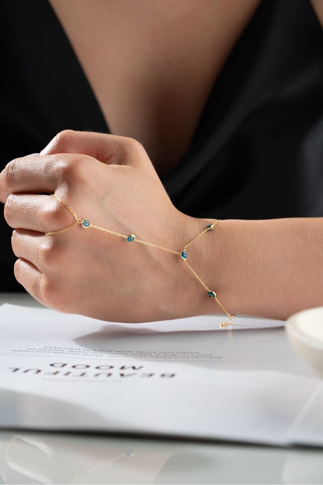 925 Ayar Gümüş Nazar Boncuklu Şahmeran