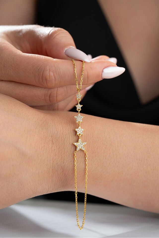 925 Ayar Gümüş Sıralı Yıldızlı Şahmeran