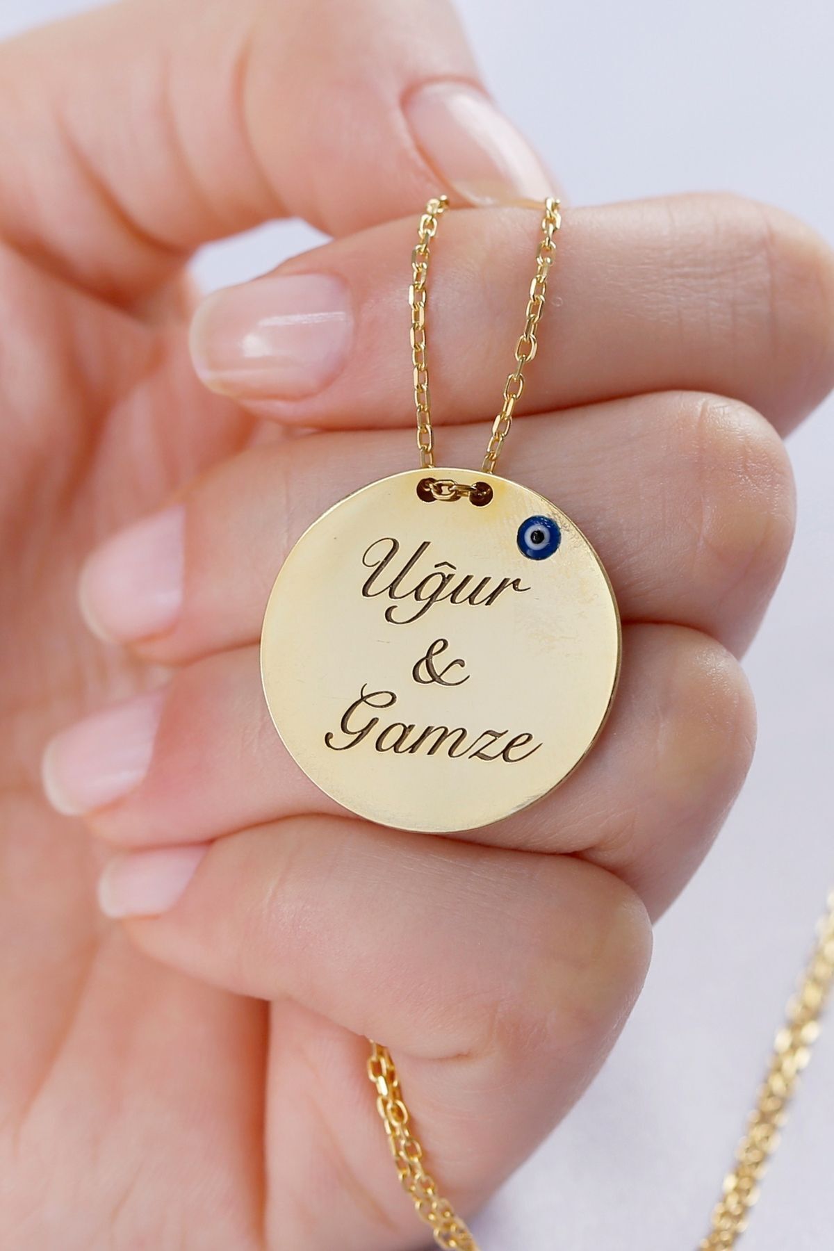 925 Ayar Gümüş Kişiye Özel Harfli Halka Kolye
