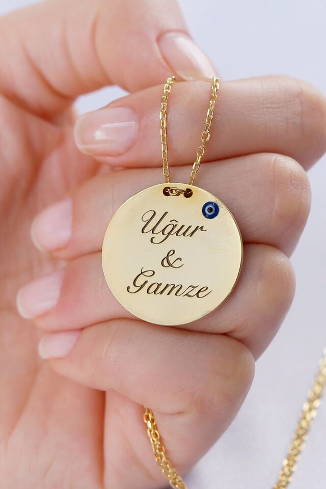 925 Ayar Gümüş Kişiye Özel Harfli Halka Kolye