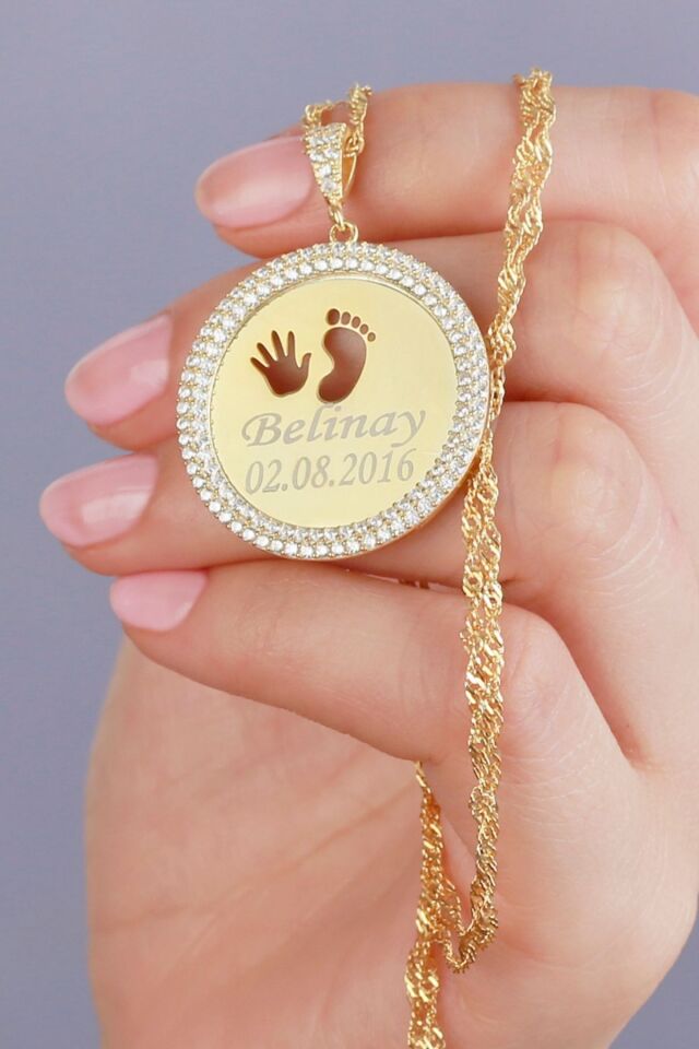 925 Ayar Gümüş Isimli Doğum Kolyesi