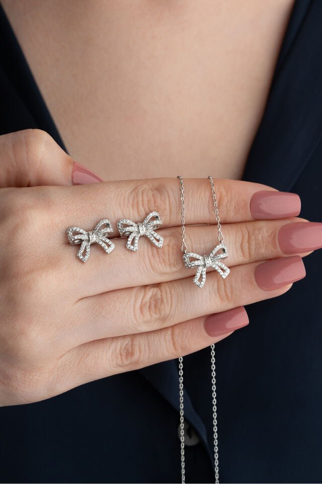 925 Ayar Gümüş Fiyonk Set Takım