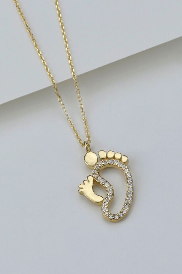 925 Ayar Gold Ayakizi Gümüş Kolye