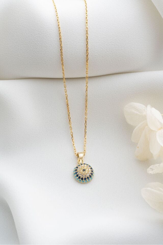 925 Ayar Gold Göz Nazarlı Gümüş Kolye