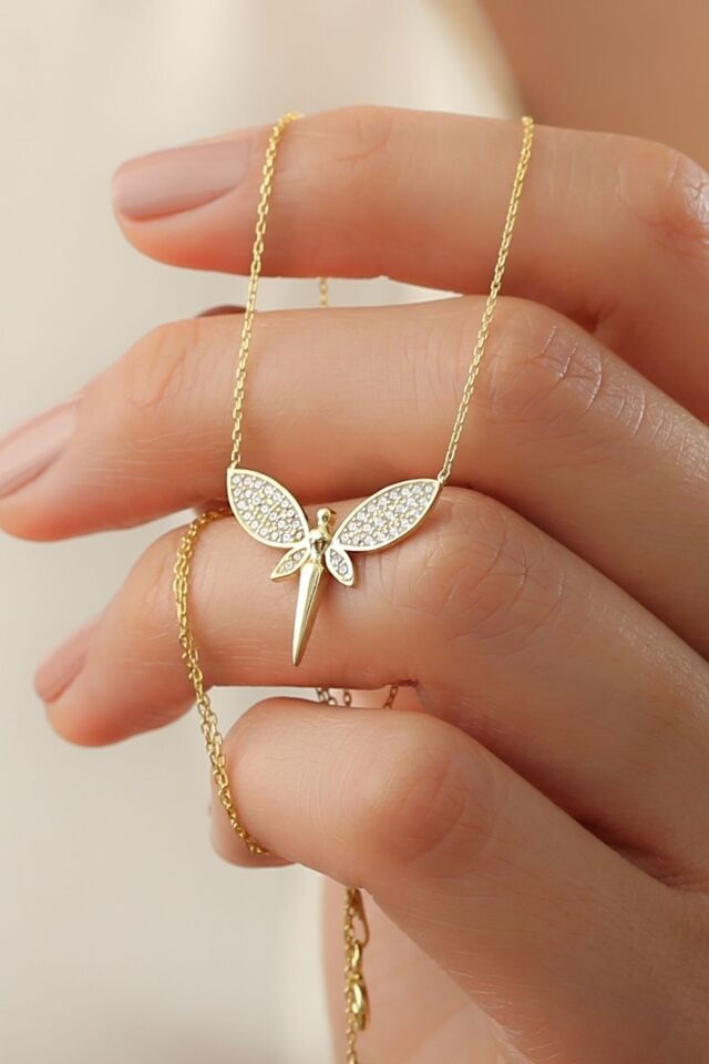 925 Ayar Gold Peri Gümüş Kolye