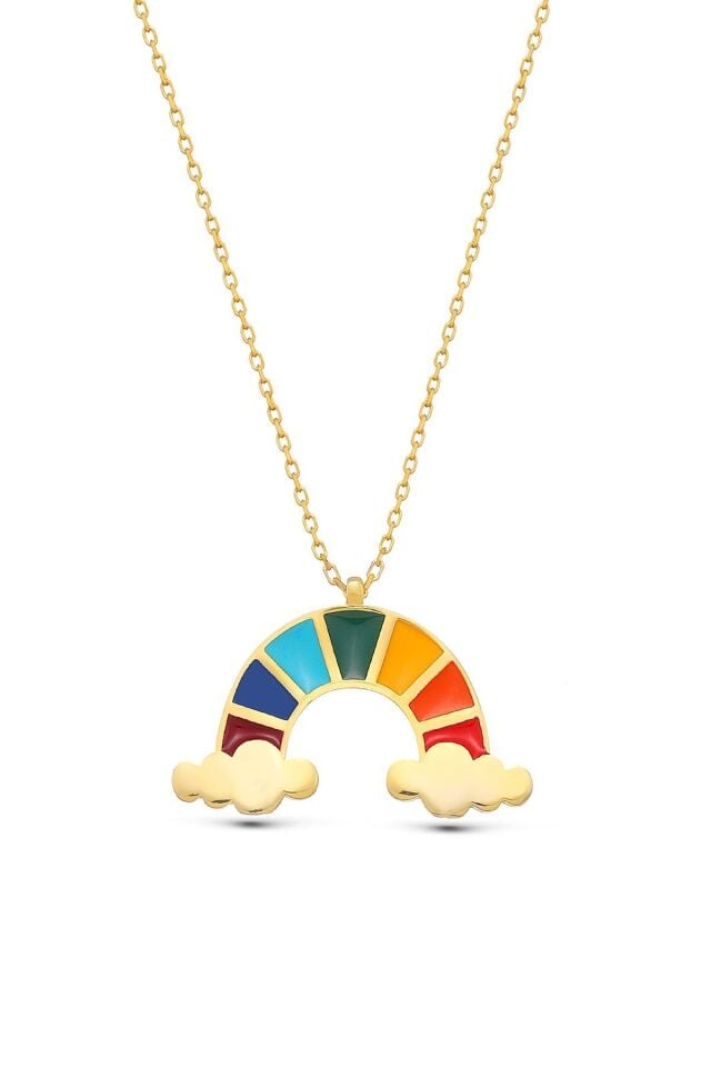 925 Ayar Gökkuşağı Kolye