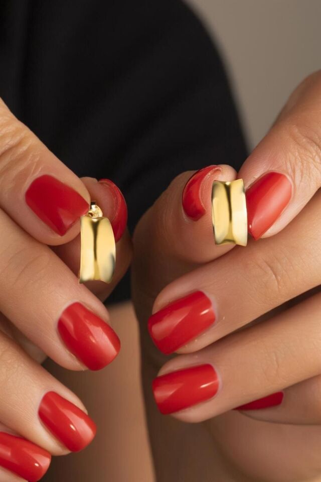 925 Ayar Gold Taşsız Halka Gümüş Küpe Gold