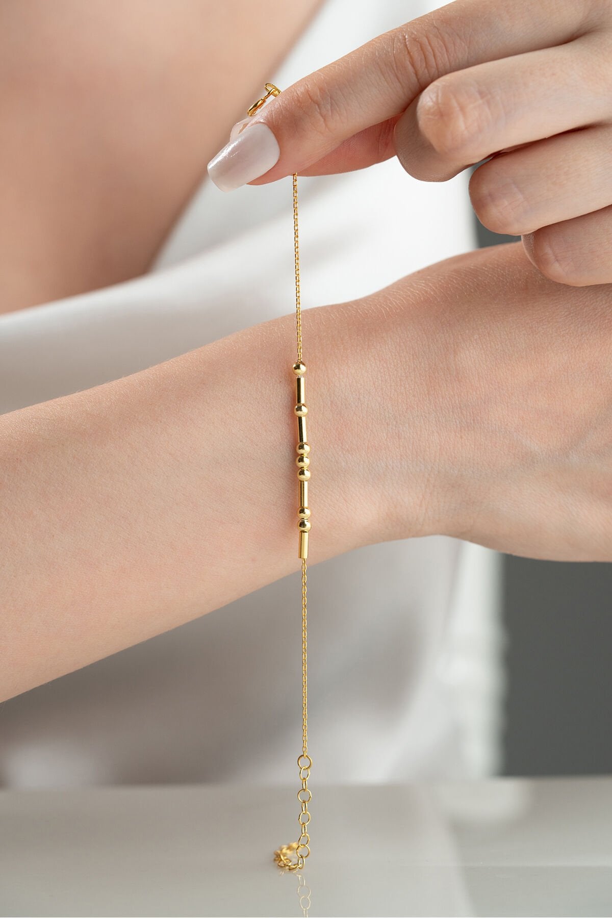 925 Ayar Gümüş Gold Trend Bileklik