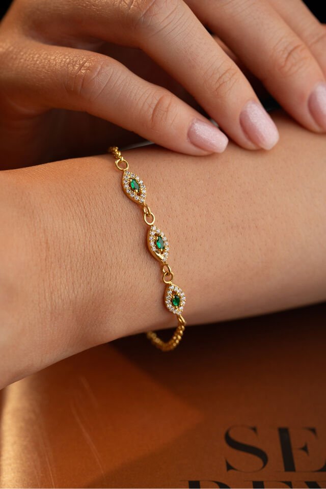 925 Ayar Gümüş Altın Kaplama Model Trend Bileklik