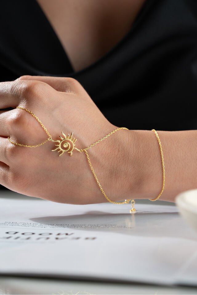 925 Ayar Gümüş Güneş Sembol Şahmeran Gold